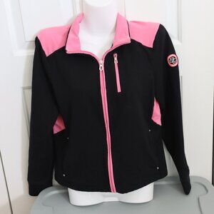 Lauren Ralph Lauren Black and Pink Fitness Jacket Size M